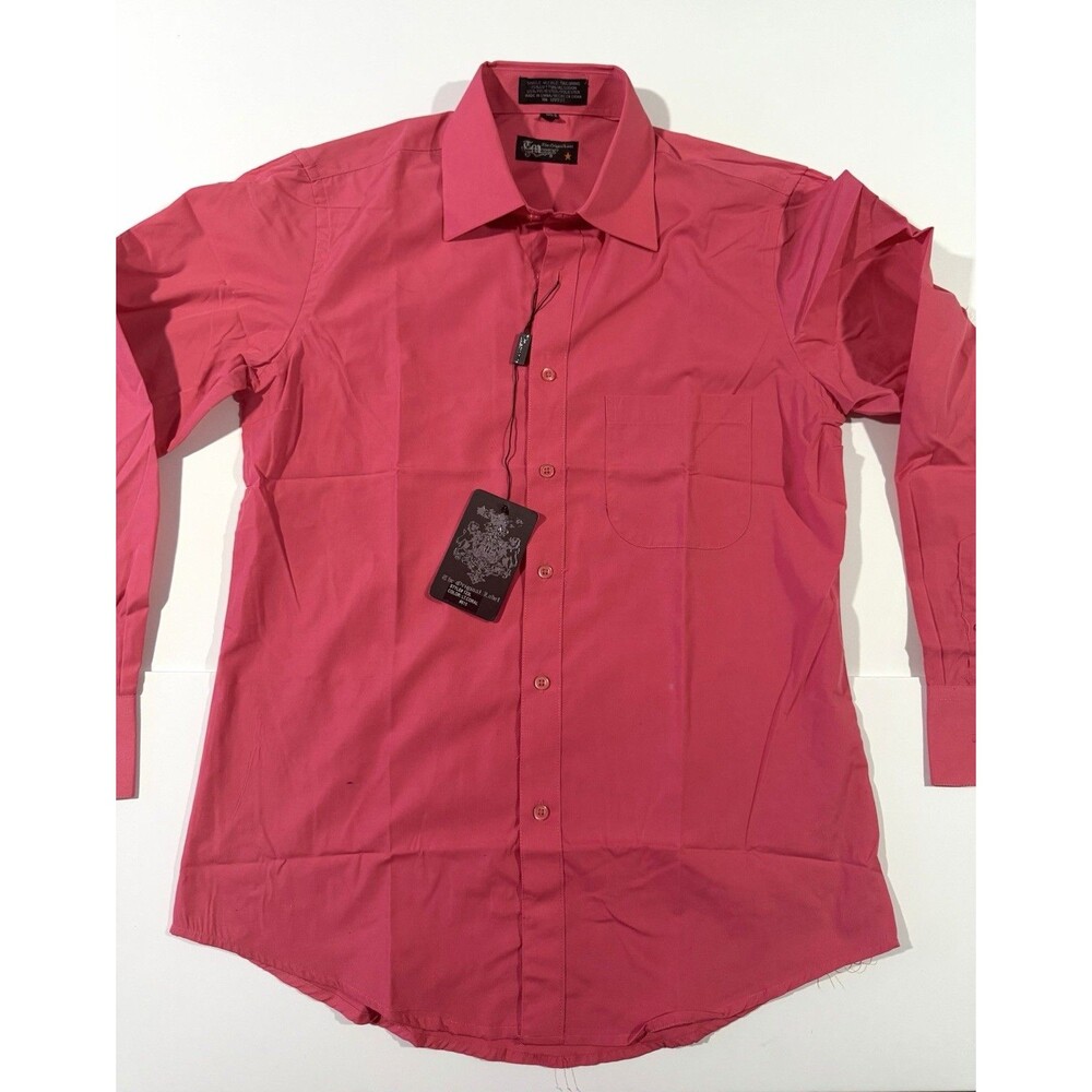 The Original Lad Exposure Pink Men's Dress Shirt 14.5 S Long Sleeve